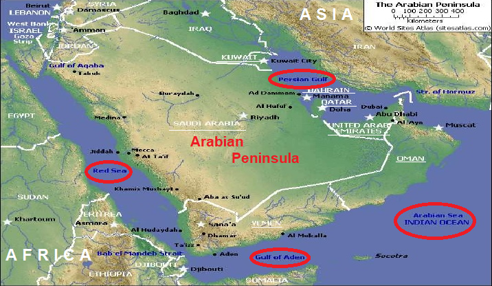 Arabian Peninsula Map
